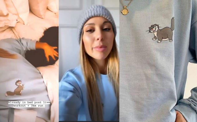 Louise Thompson Shows Her Disney Lucifer Jumper