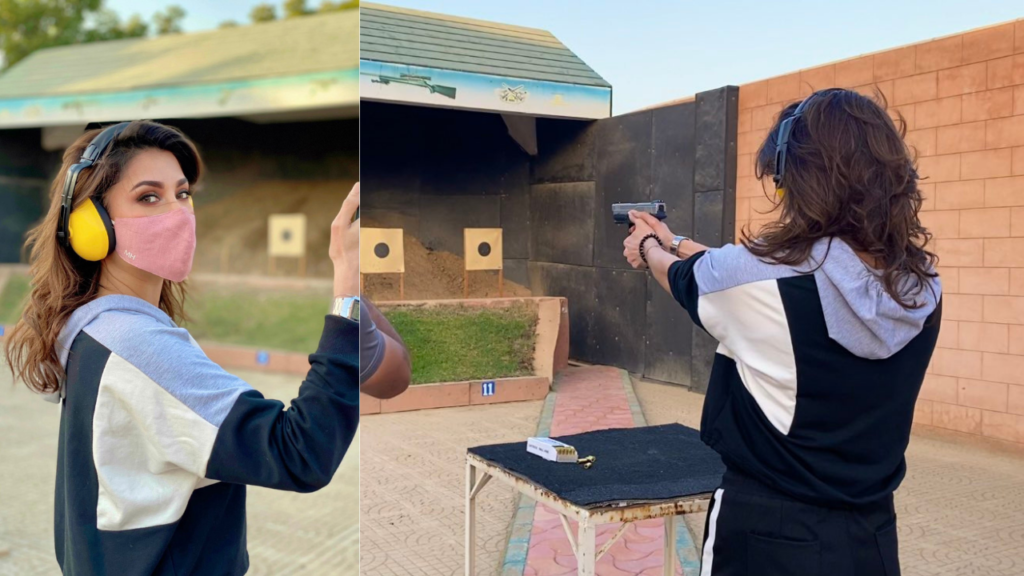 Mehwish Hayat Shares Images Of Her On A Gun Range