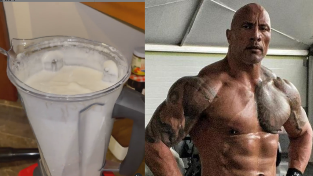 The Rock Shares His Post Work Out Shake