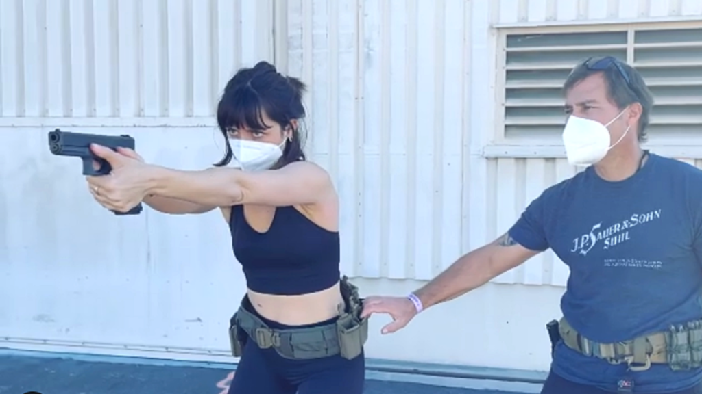 Ana De Armas Shows Off Her Gun Skills