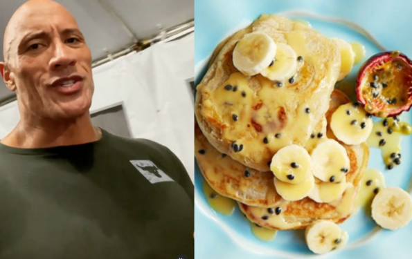 The Rock Shares His Coconut & Banana Pancake Recipe